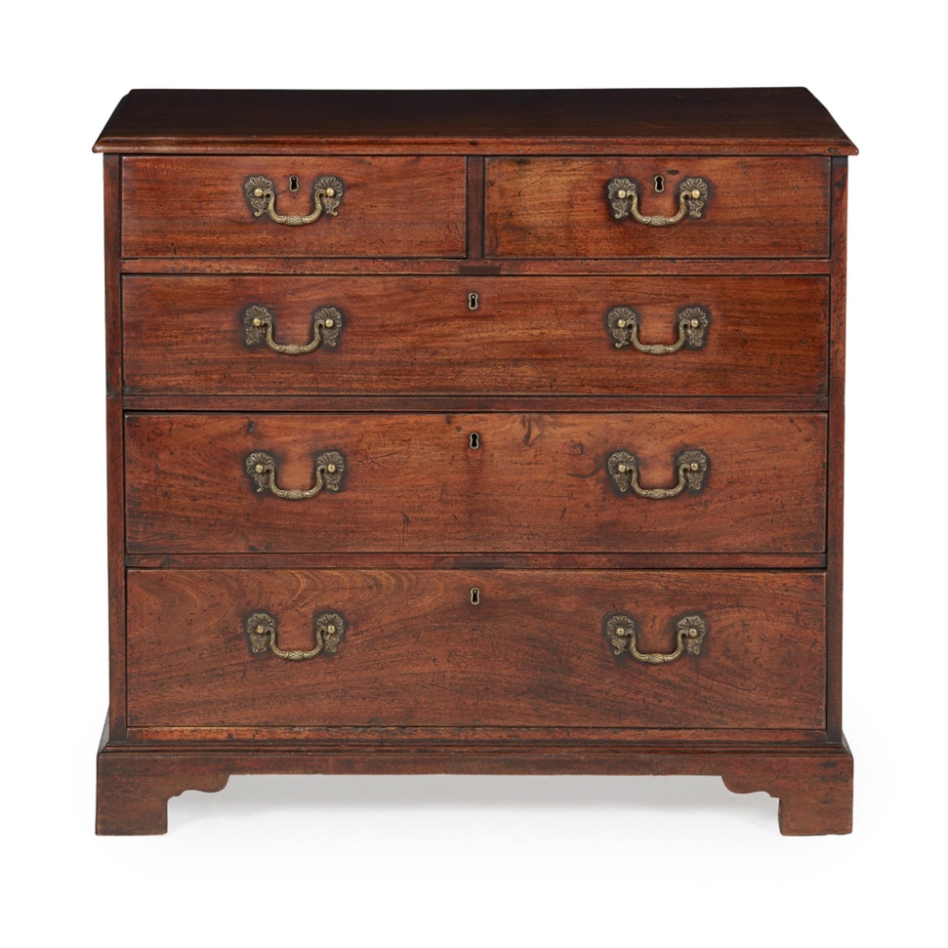 GEORGE III MAHOGANY 'CHIPPENDALE' CHEST OF DRAWERSCIRCA 1770 the moulded rectangular top above two