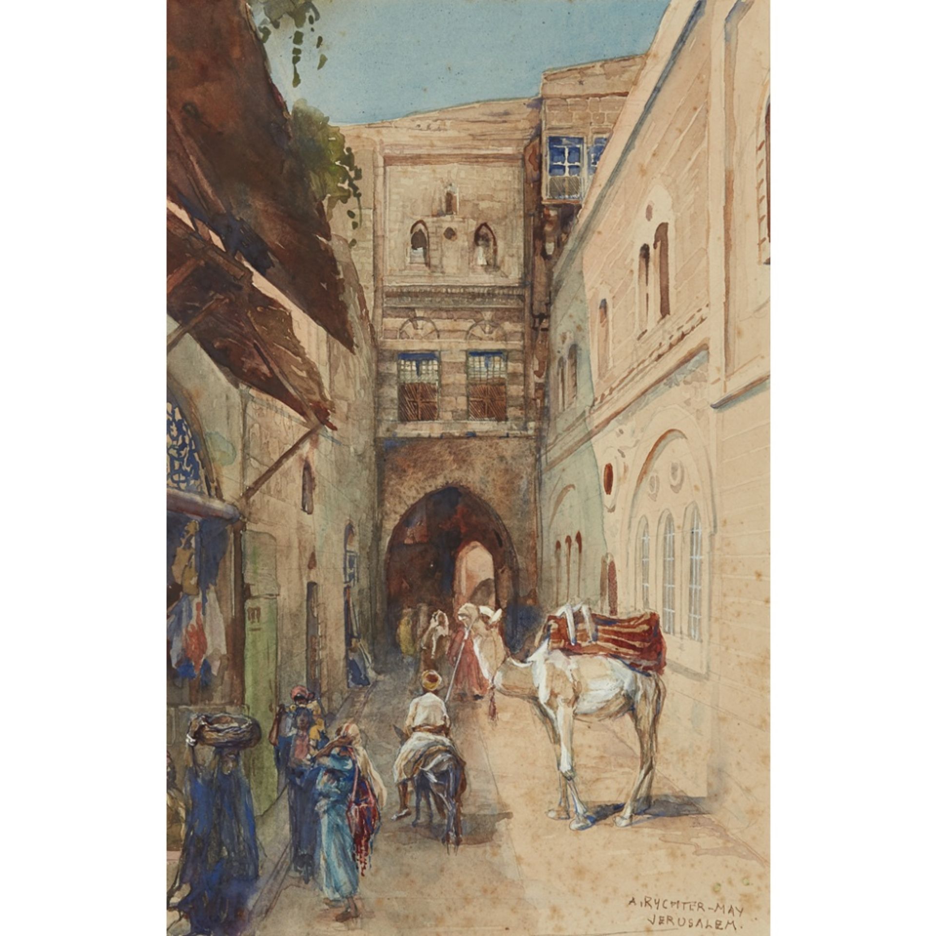 [§] ANNA RYCHTER-MAY (GERMAN 1864-1955)JERUSALEM Signed and inscribed, watercolour31cm x 20cm (12.