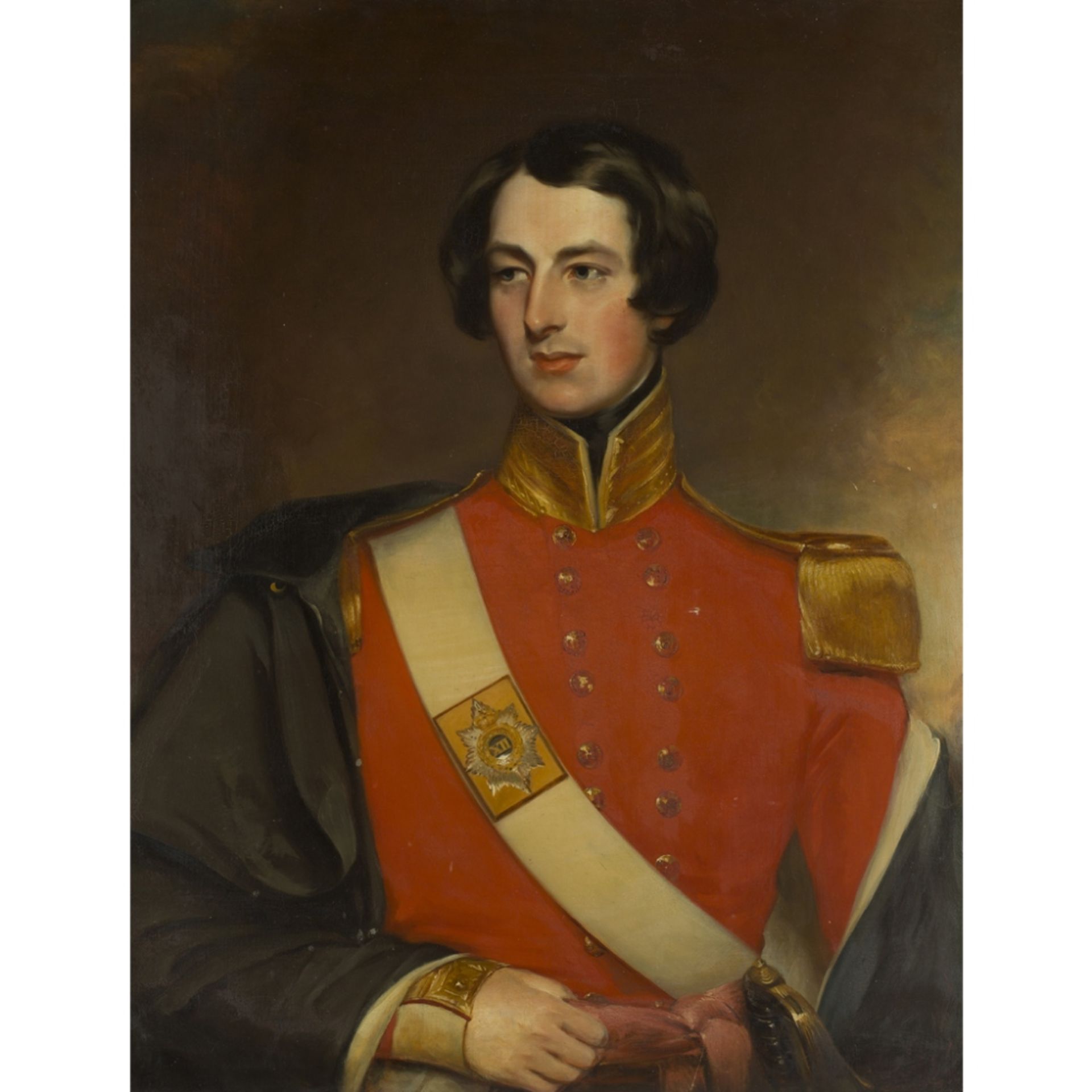 19TH CENTURY SCOTTISH SCHOOLHALF-LENGTH PORTRAIT OF ROBERT GEORGE DUFF OF WELLINGTON LODGE, HYDE (