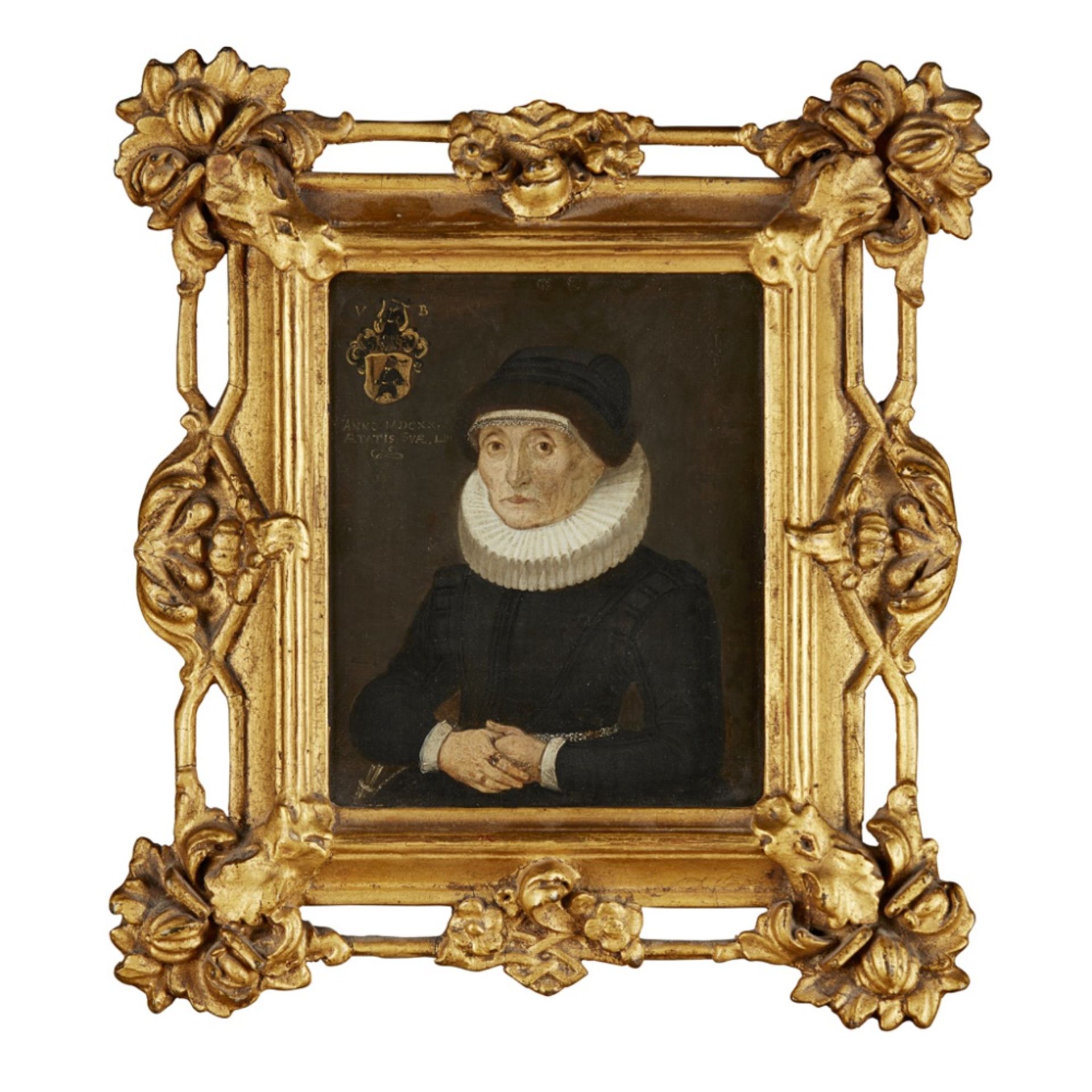 17TH CENTURY BRITISH SCHOOLPORTRAIT OF A LADY Inscribed, oil on board14.5cm x 12cm (5.75in x 4. - Image 2 of 2