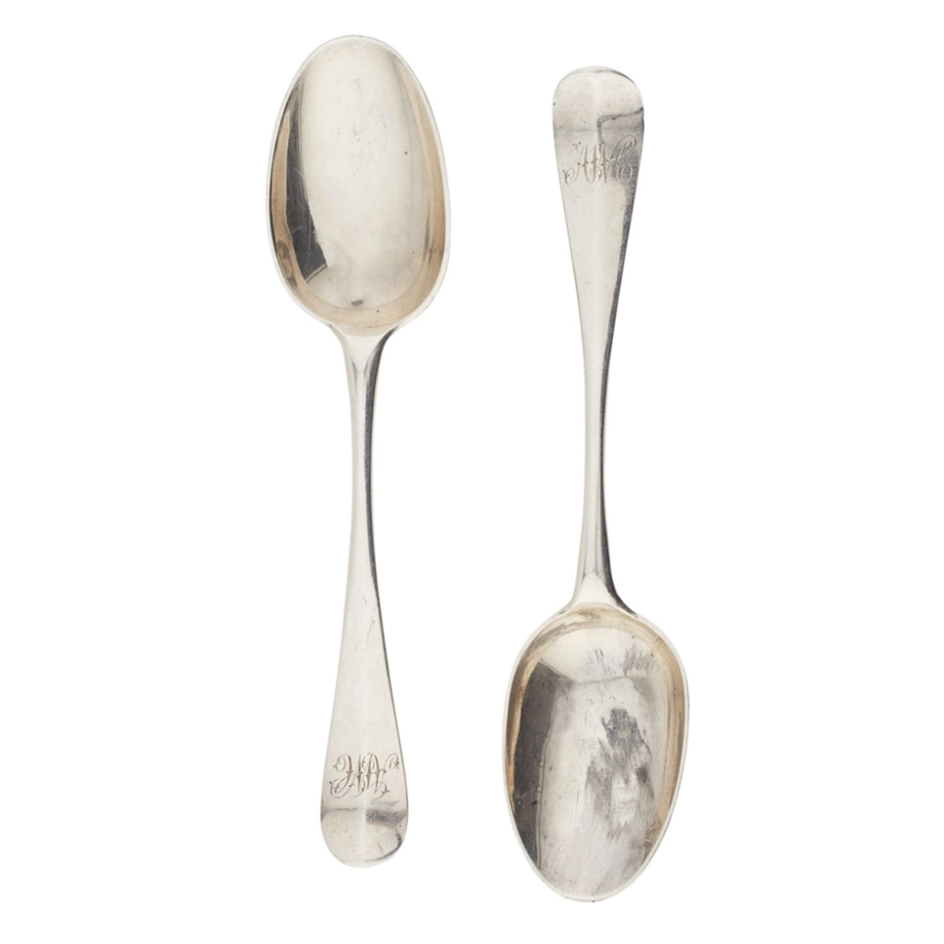 Glasgow - A pair of Scottish provincial tablespoonJohann Gotleiff Bilsinds, marked IB, town mark, S,