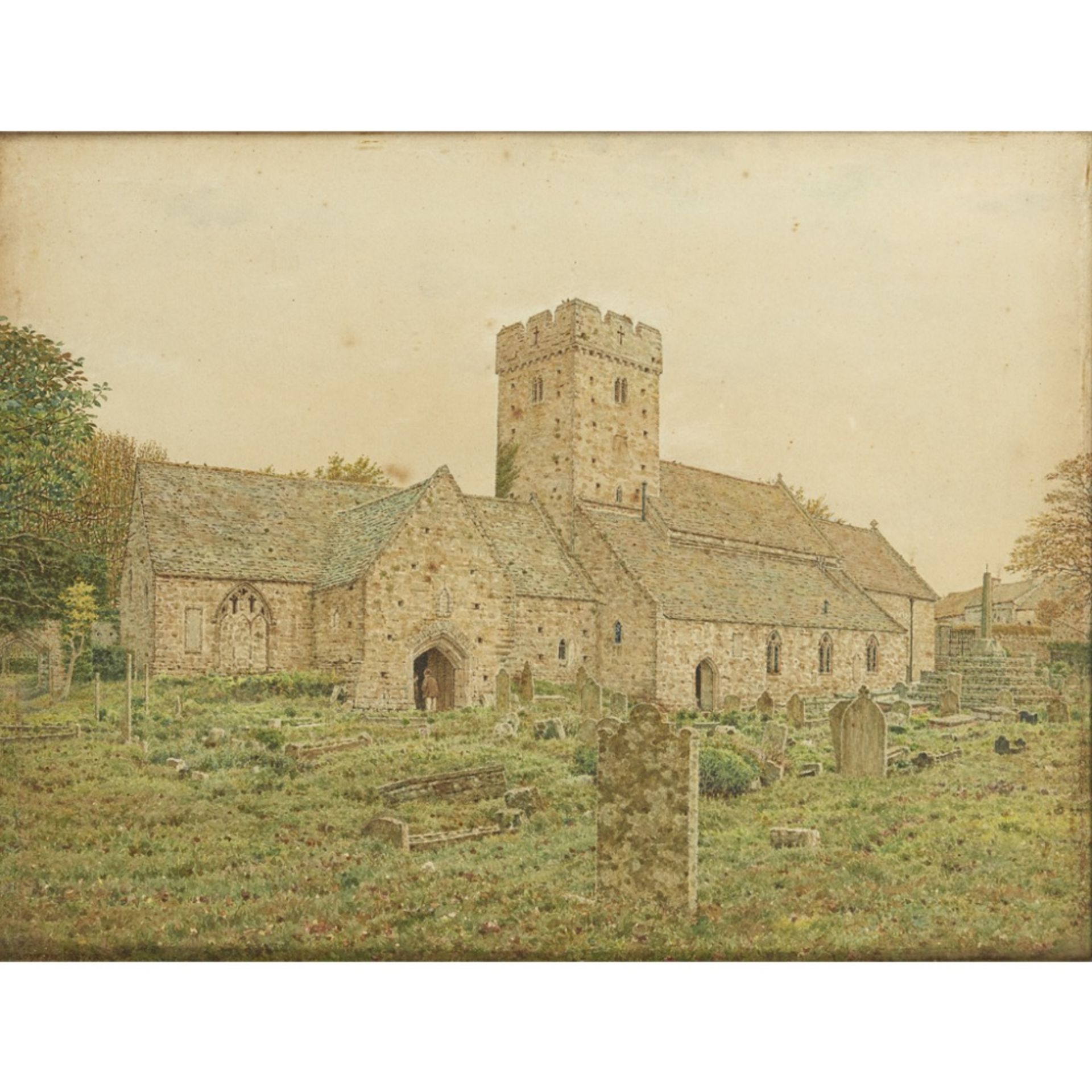 GEORGE PRICE BOYCE (BRITISH 1826-1897)THE DOUBLE CHURCH OF SAINT ILLTYD'S CHURCH AT LLANTWIT