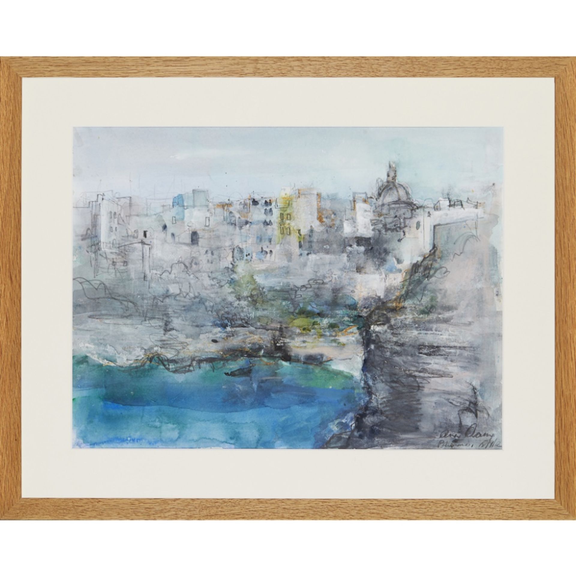 [§] ANN ORAM R.S.W. (SCOTTISH B.1956)POSITANO Signed, inscribed and dated, mixed media30cm x 40cm ( - Image 2 of 2