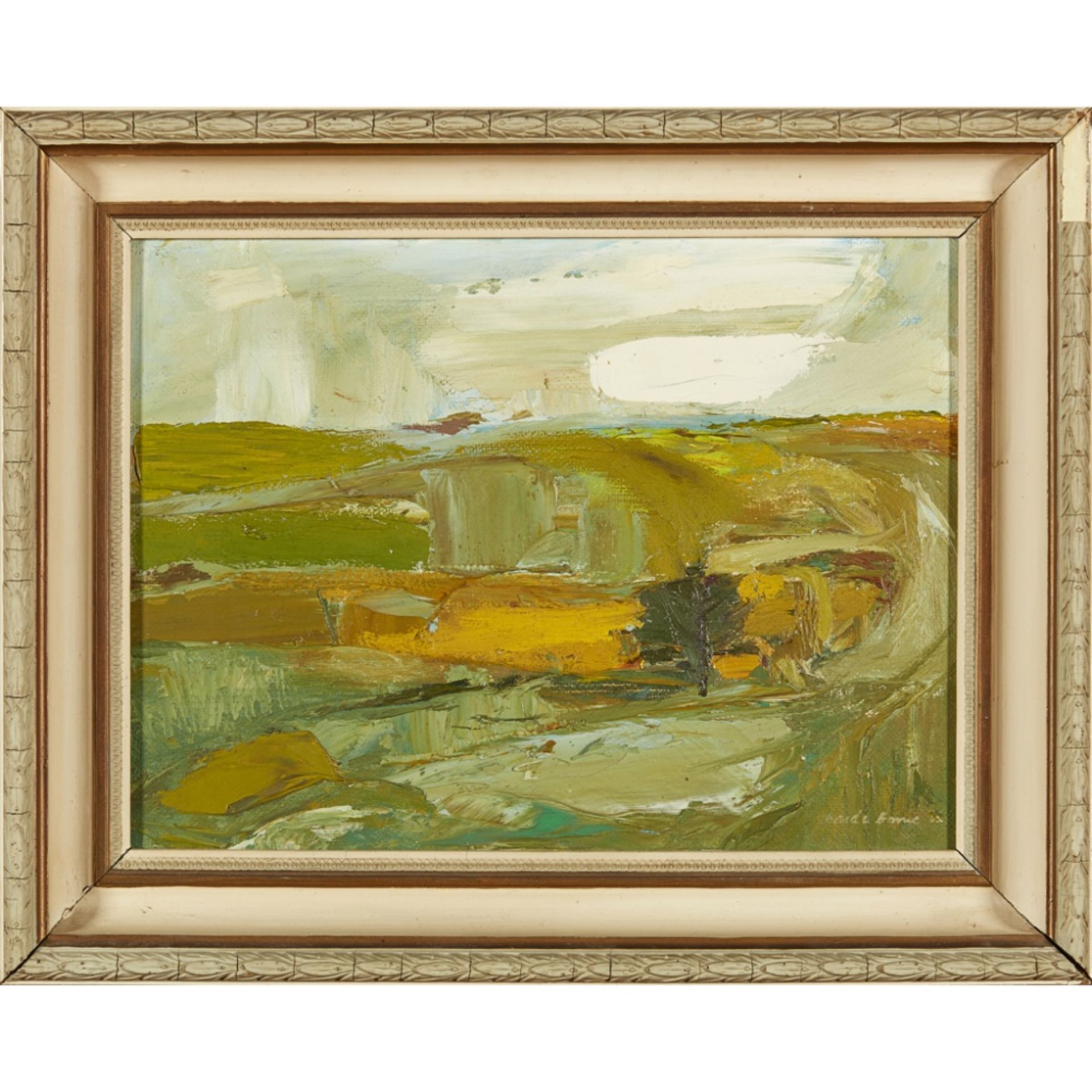 [§] MARDI BARRIE (SCOTTISH 1931-2004)LANDSCAPE Signed, oil on canvasboard28cm x 38cm (11in x 15in) - Image 2 of 2