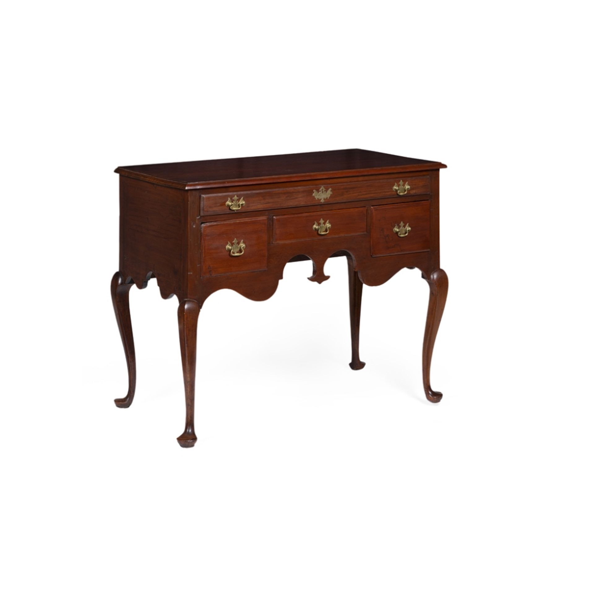 GEORGE II MAPLE LOWBOY, POSSIBLY AMERICAN2ND QUARTER 18TH CENTURY the rectangular top with a moulded