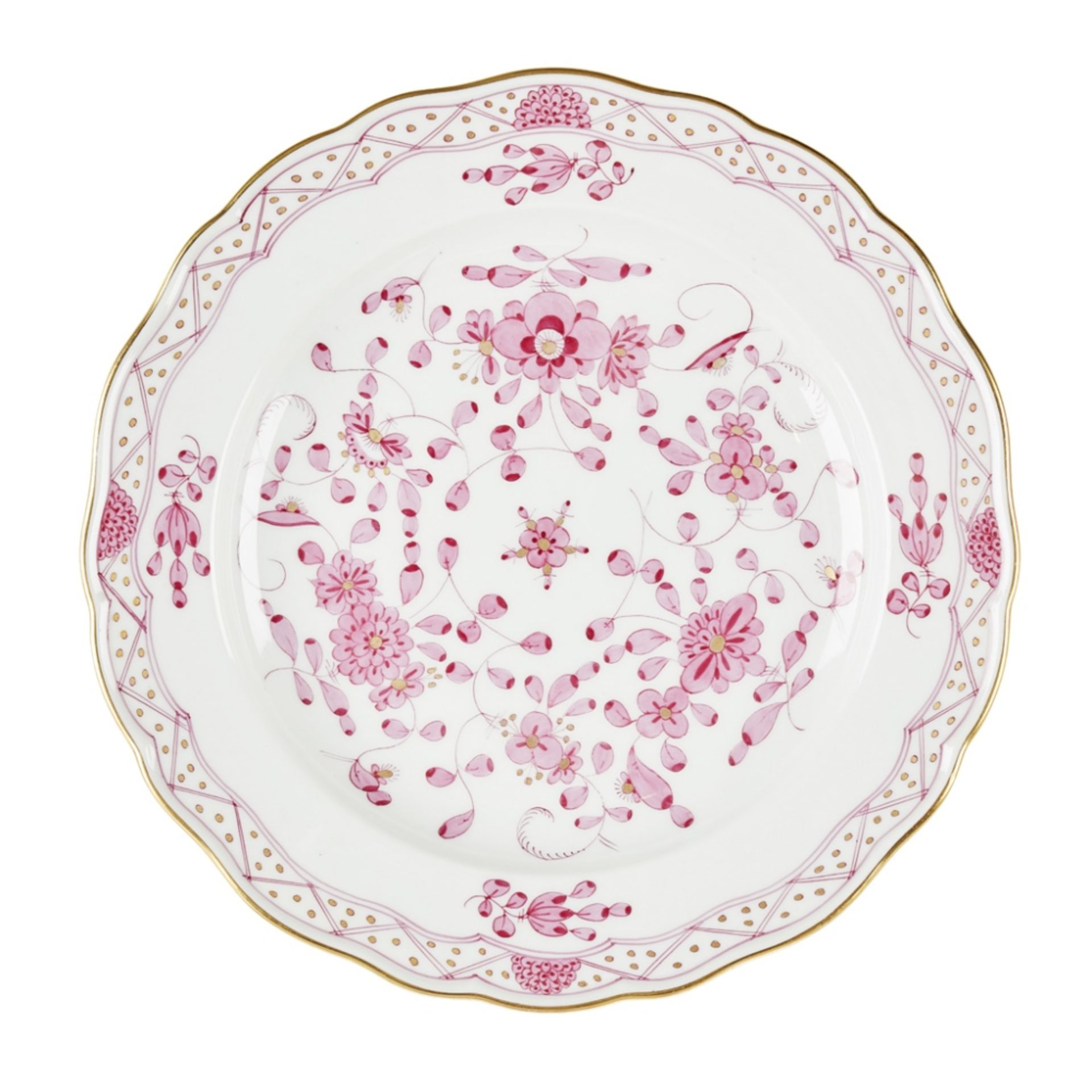 MEISSEN 'INDIAN PINK' PORCELAIN PART DINNER, TEA AND COFFEE SERVICELATE 19TH/ EARLY 20TH CENTURY - Image 4 of 7