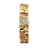 [§] BJÖRN WECKSTRÖM (FINNISH, B.1935) FOR LAPPONIA14K GOLD 'XANADU' WRIST WATCH the rounded