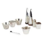 MALCOLM GREEN (BRITISH, 20TH CENTURY)COLLECTION OF MODERNIST SILVER, LONDON, CIRCA 1966-9 comprising