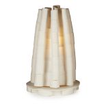 [§] MARGARET O'RORKE (BRITISH, B.1938)TABLE LIGHT SCULPTURE porcelain44cm high (17.3in high) (