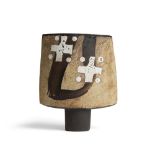 [§] JOHN MALTBY (BRITISH, B.1936)VESSEL signed 'MALTBY', spade form, with cross design24.5cm high (