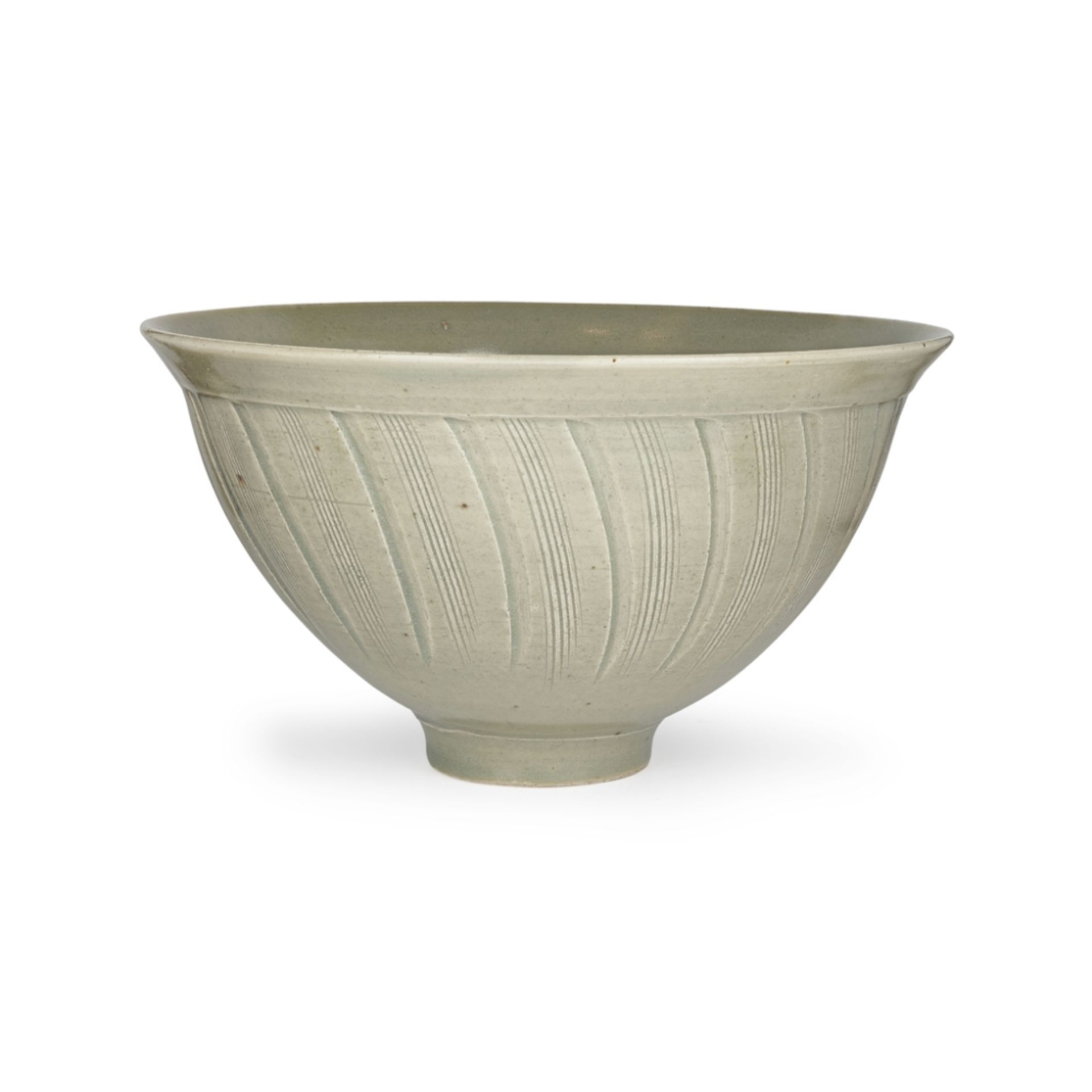 [§] DAVID LEACH O.B.E. (BRITISH, 1911-2005)FOOTED BOWL impressed artist's seal, green celadon