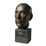 [§] JACOB EPSTEIN K.B.E. (BRITISH, 1880-1959)BUST OF A GENTLEMAN initialled and dated '09', bronze