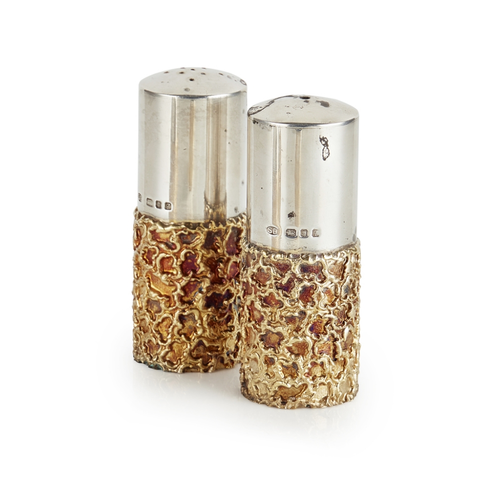 [§] STUART LESLIE DEVLIN A.O., C.M.G. (AUSTRALIAN, 1931-2018)CRUET SET, LONDON 1971 of cylindrical