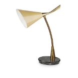 OSCAR TORLASCO (ITALIAN, 1934-2004) FOR LUMITABLE LAMP, CIRCA 1950S enamelled metal shade, brass