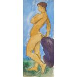 [§] AUGUSTUS JOHN O.M., R.A. (BRITISH, 1878-1961)STUDY OF A STANDING FEMALE NUDE, POSSIBLY CAITLIN
