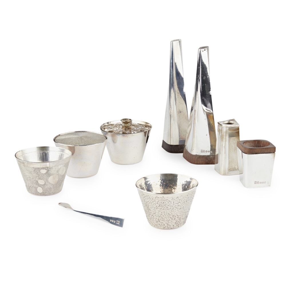 MALCOLM GREEN (BRITISH, 20TH CENTURY)COLLECTION OF MODERNIST SILVER, LONDON, CIRCA 1966-9 comprising - Image 2 of 3