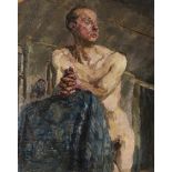 [§] RUSKIN SPEAR C.B.E., R.A. (BRITISH 1911-1990)MALE LIFE MODEL IN THE STUDIO, ROYAL COLLEGE OF ART