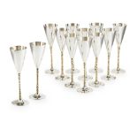 [§] STUART LESLIE DEVLIN A.O., C.M.G. (AUSTRALIAN, 1931-2018)SET OF TWELVE CHAMPAGNE FLUTES,