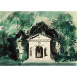 [§] JOHN PIPER C.H. (BRITISH, 1903-1992)TEMPLE OF VENUS, STOWE pen, watercolour and gouache35cm x