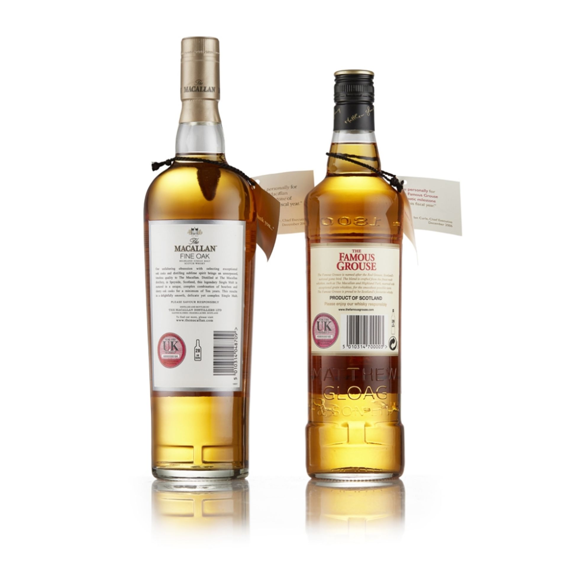 THE MACALLAN FINE OAK 10 YEAR OLD 70cl/ 40%; together with THE FAMOUS GROUSE, 70cl/40%, presented - Image 2 of 3