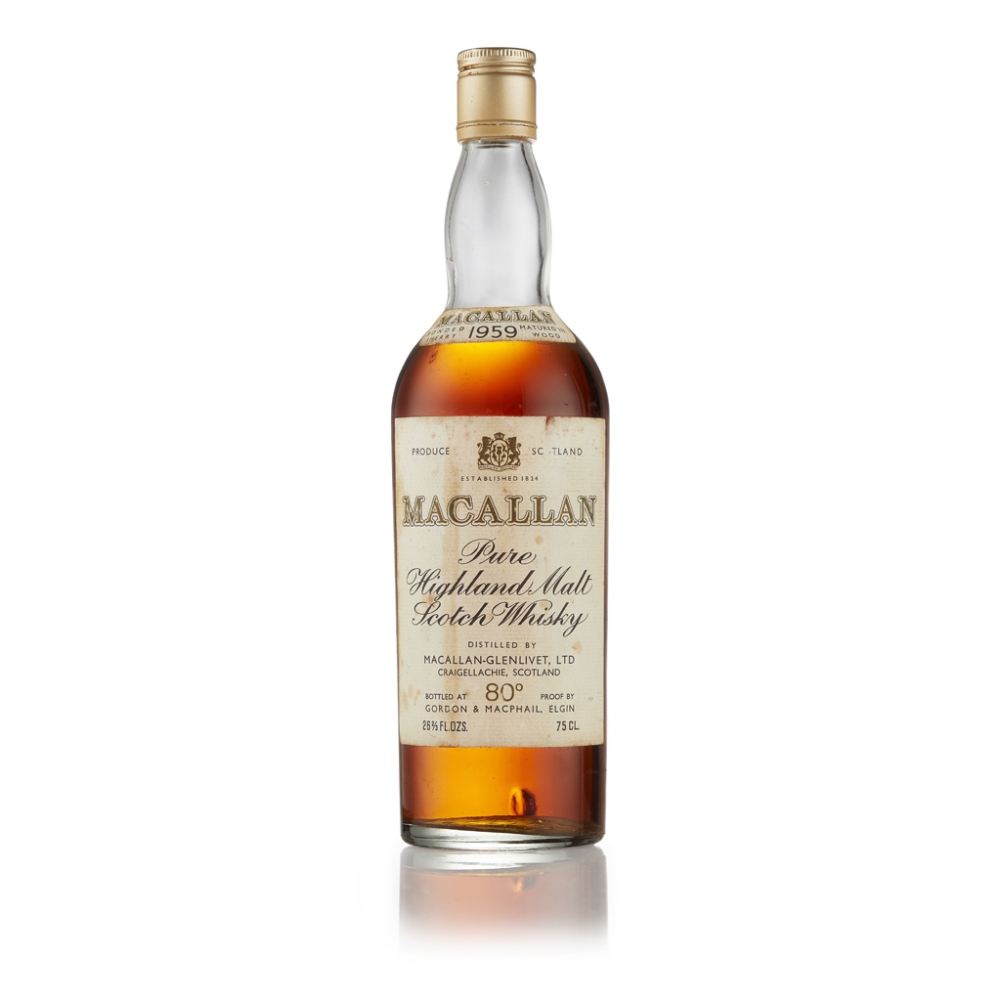 THE MACALLAN 1959 (1970S) matured in sherry casks 75cl (26 2/3 fl. ozs)/ 80 proof Note: For many