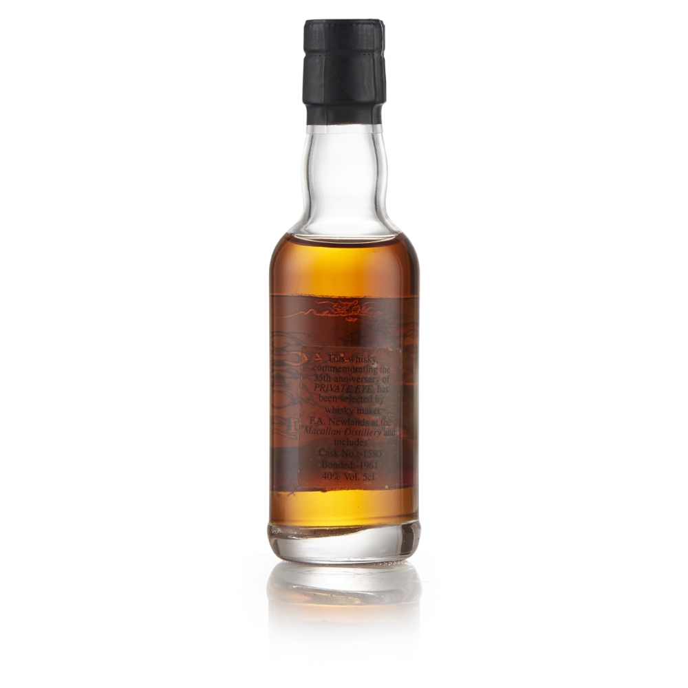 THE MACALLAN PRIVATE EYE MINIATURE bottled to commemorate 35 years of Private Eye, cask number 1580, - Image 2 of 2