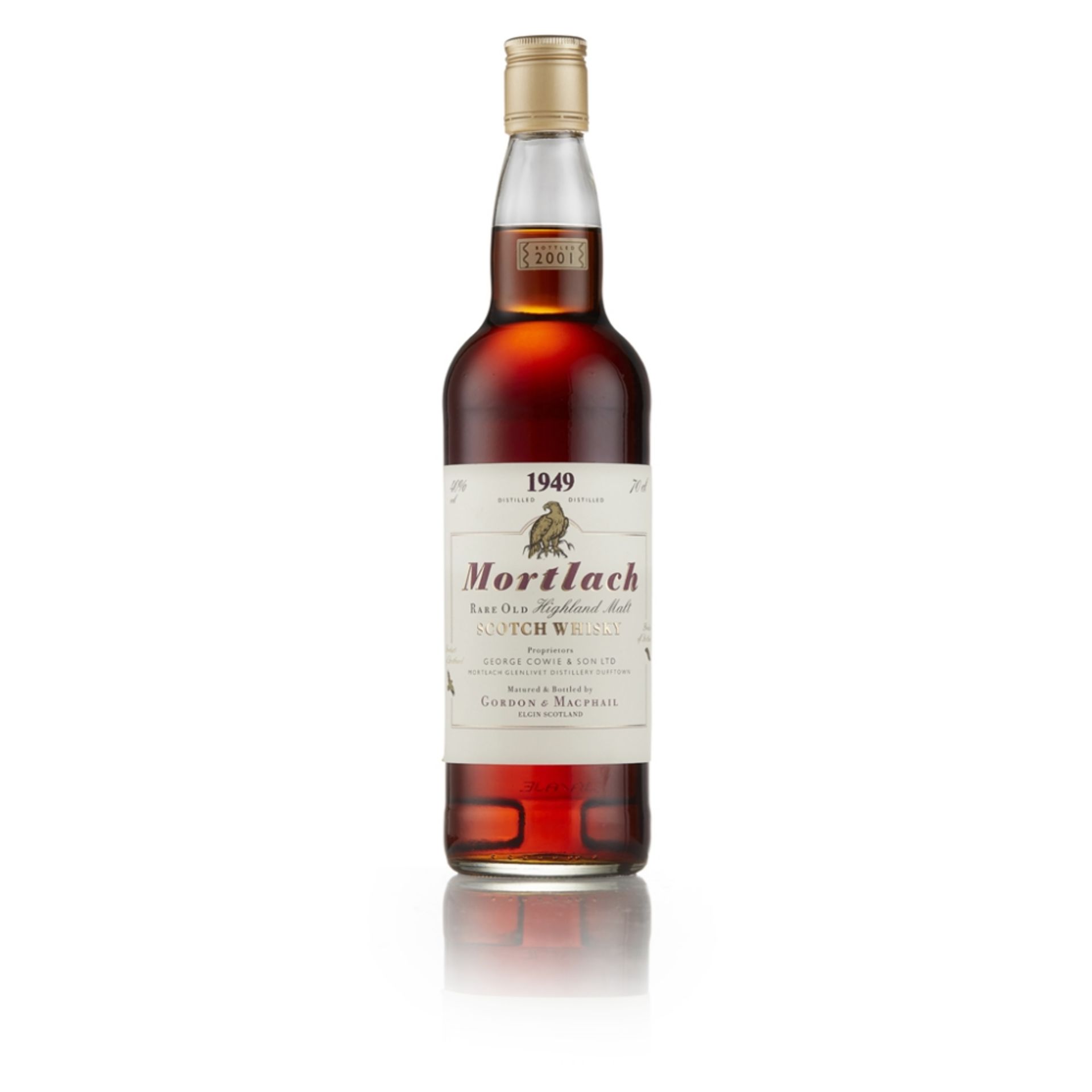 MORTLACH 1949 - GORDON & MACPHAIL'S bottled in 2001, with presentation case and certificate of