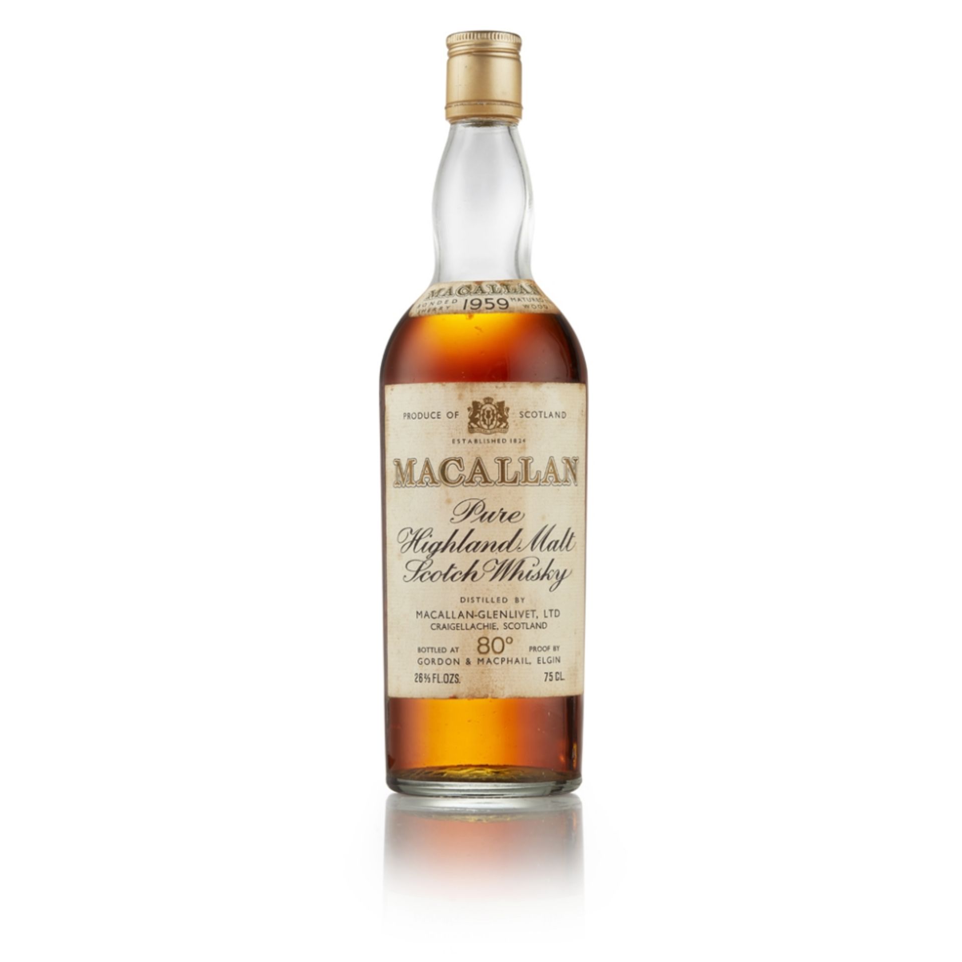 THE MACALLAN 1959 (1970S) matured in sherry casks 75cl (26 2/3 fl. ozs)/ 80 proof Note: For many