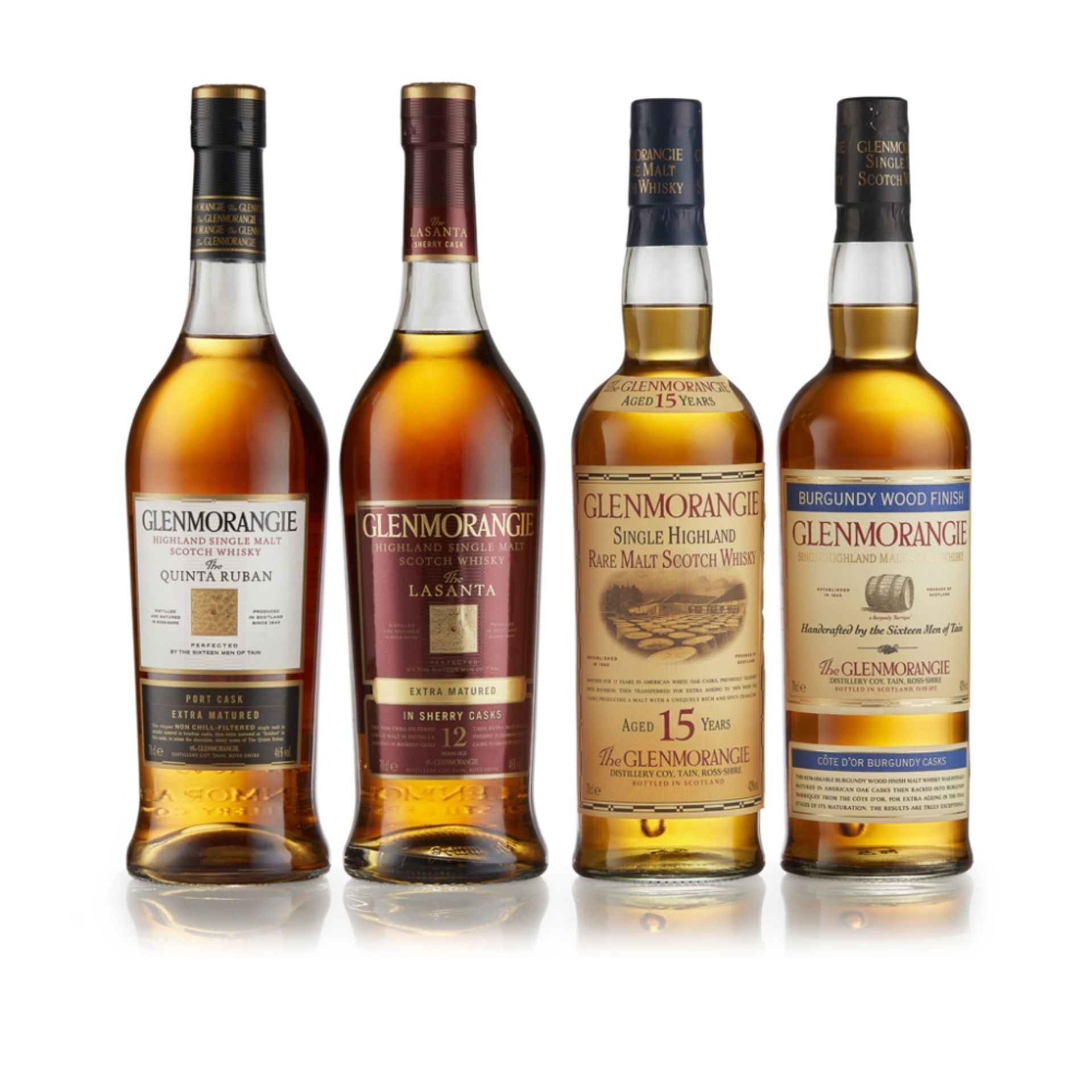 GLENMORANGIE BURGUNDY WOOD FINISH finished in burgundy barriques from the Cote d'Or, with carton,