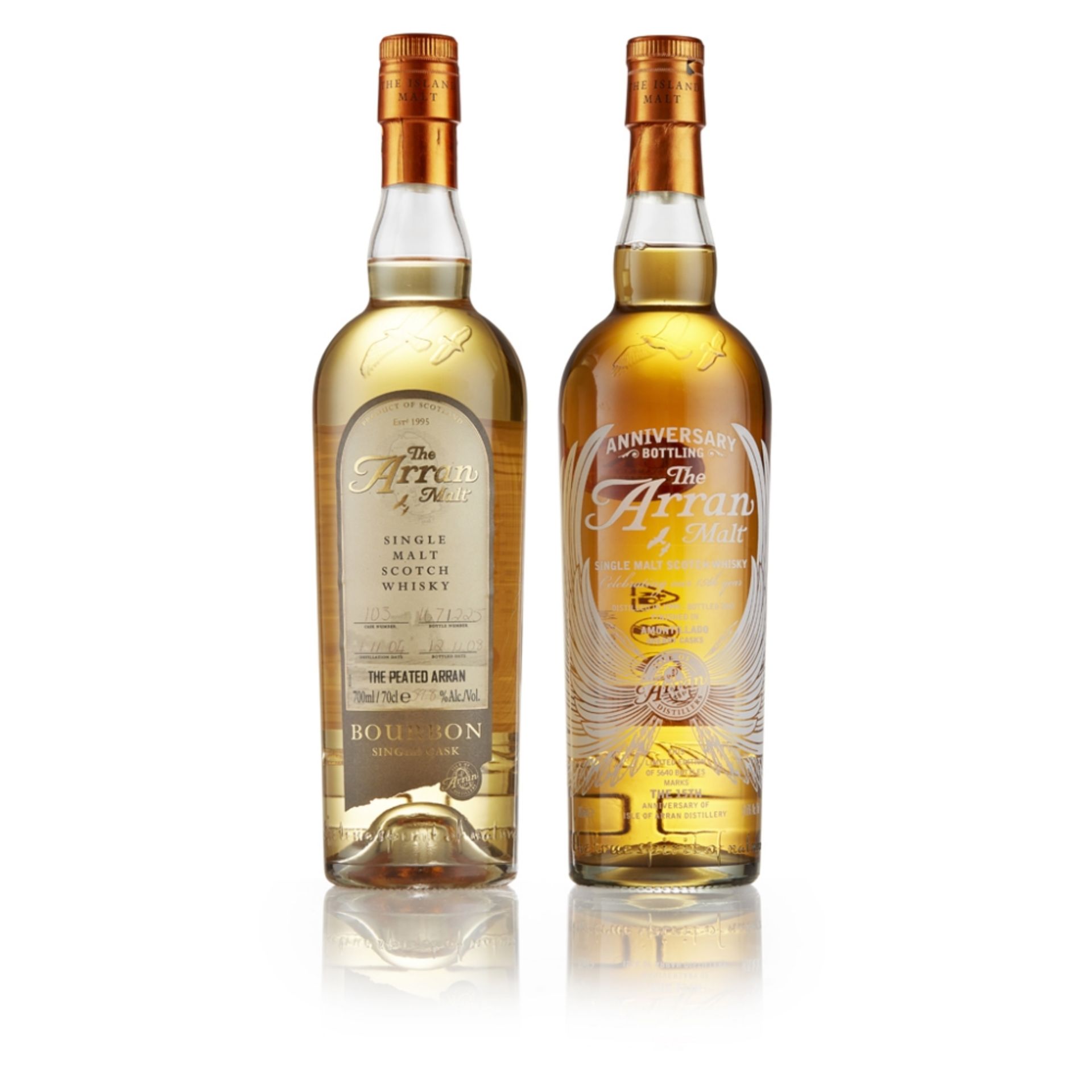 THE ISLE OF ARRAN 15TH ANNIVERSARY BOTTLING distilled in 1999, bottled in 2010, finished in