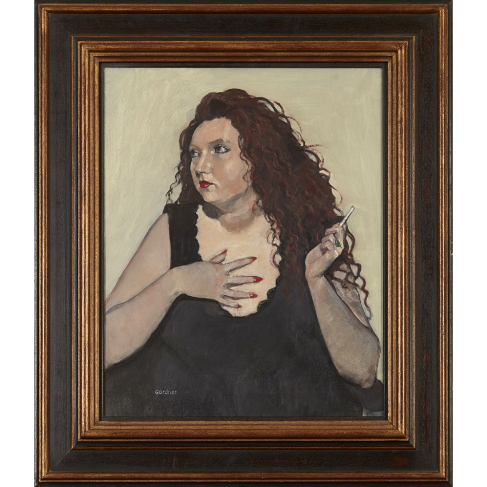 [§] ALEXANDRA GARDNER (SCOTTISH B.1945)CHINA DOLL WITH PORCELAIN HANDS - 1994 Signed, signed and - Image 2 of 2