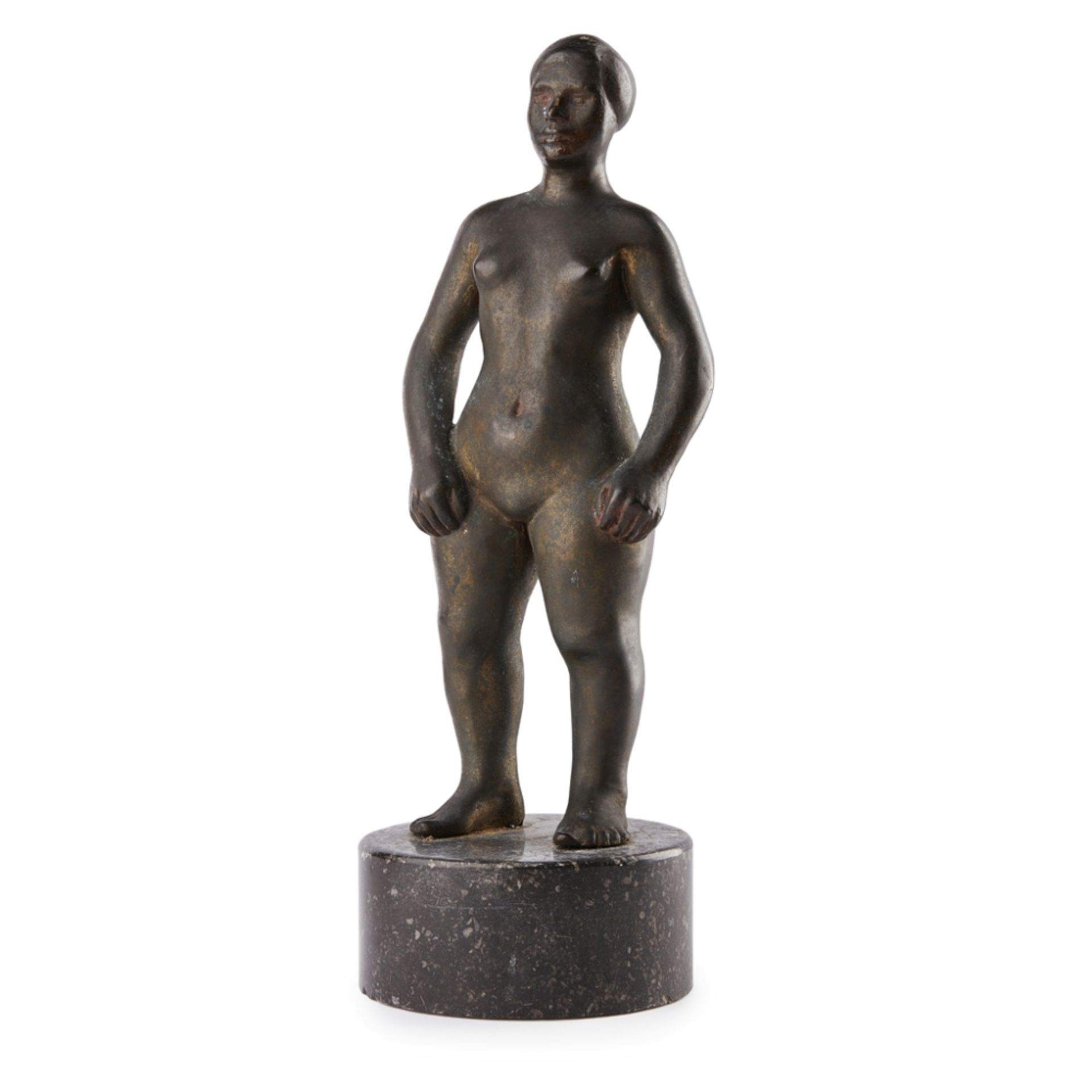 [§] ARCHIE FORREST (SCOTTISH B.1950)STANDING WOMAN (MAQUETTE) Bronze21.5xm (8.5in) high