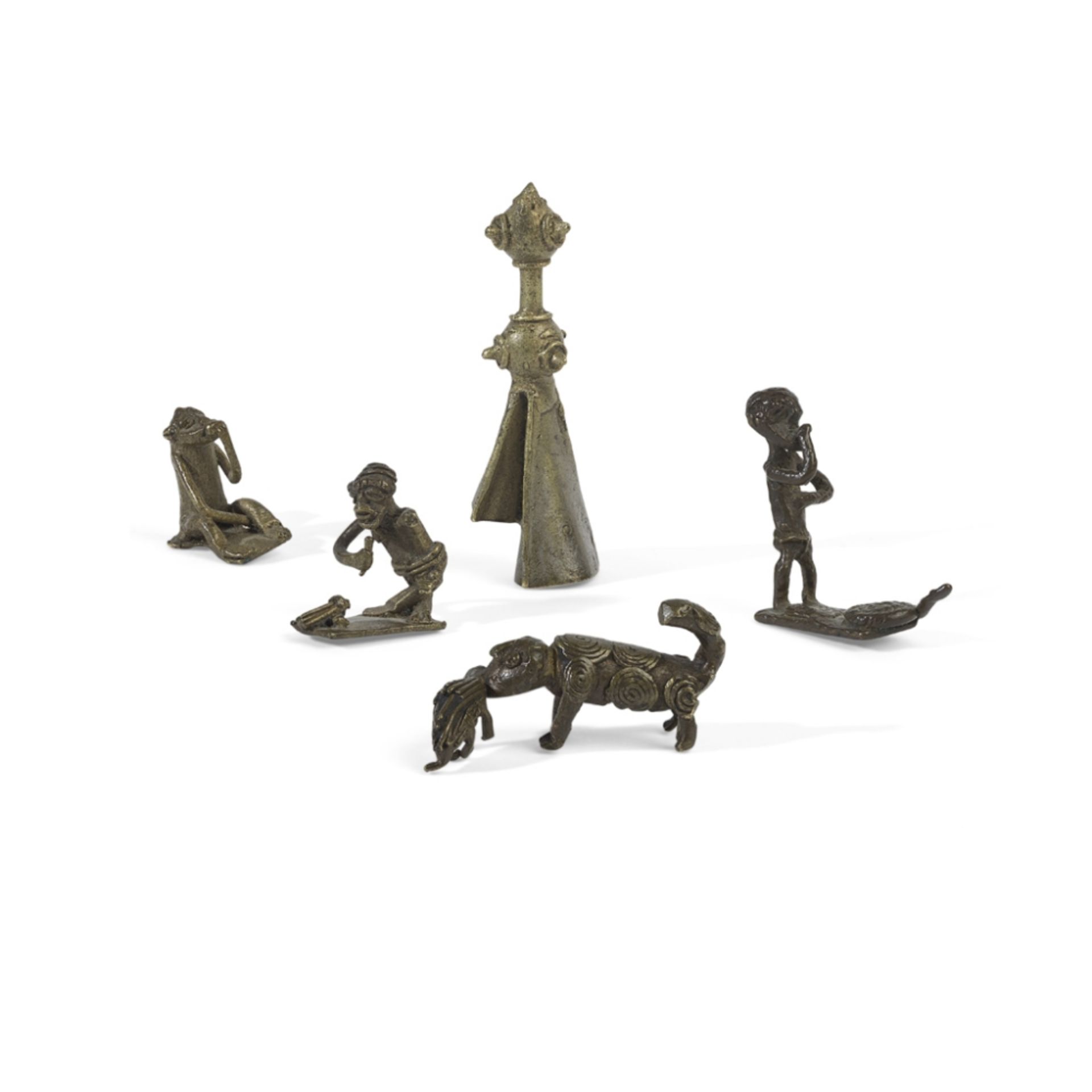 A COLLECTION OF ASHANTI GOLD WEIGHTSGHANA, 19TH - EARLY 20TH CENTURY cast bronze, each depicting