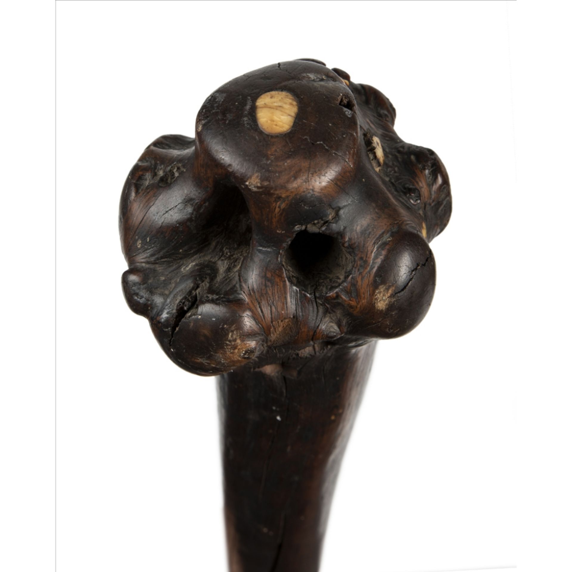 ROOTSTOCK CLUBFIJI, LATE 18TH CENTURY carved wood and marine ivory, the handle with tavatava grip, - Image 2 of 4