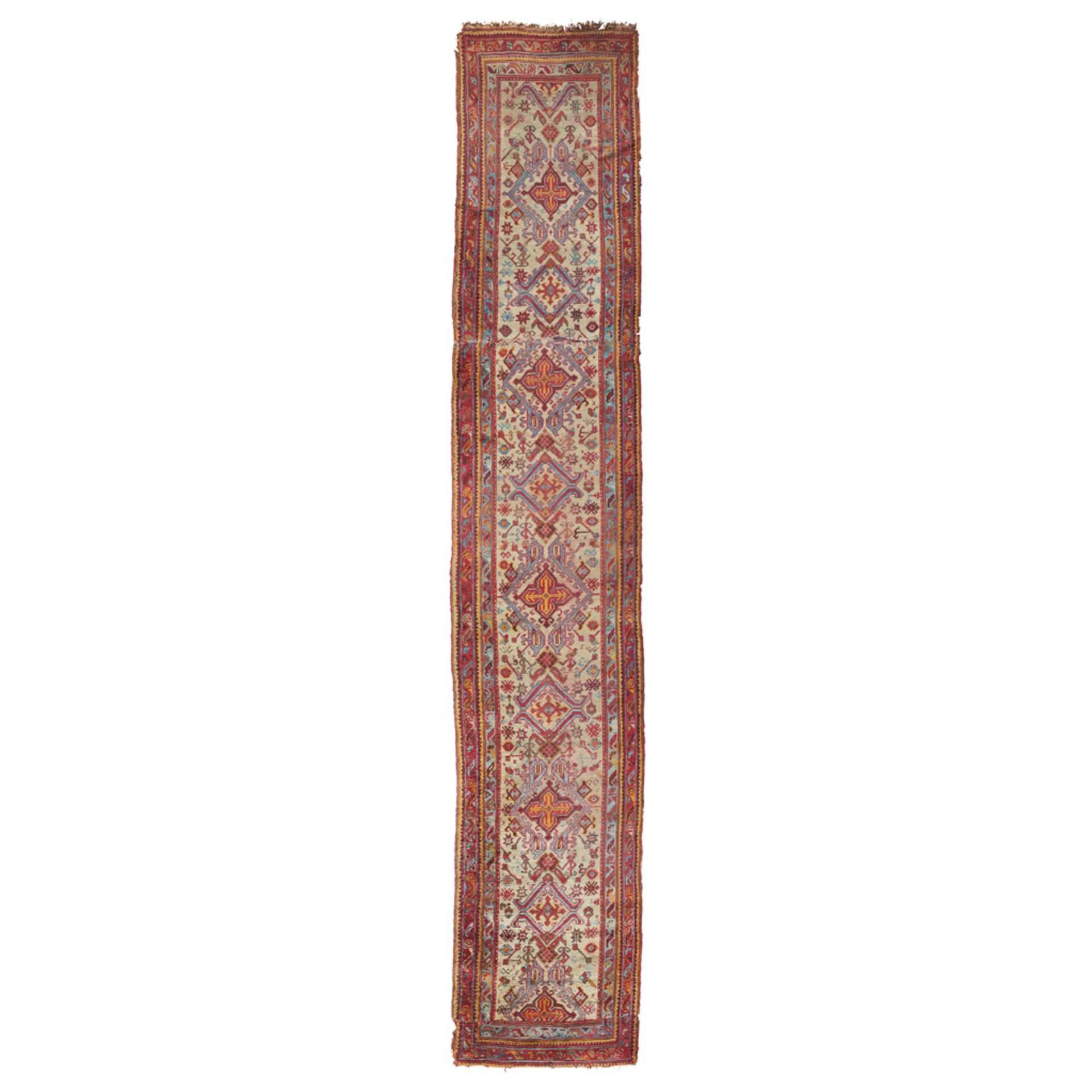 USHAK RUNNER WEST ANATOLIA, LATE 19TH/EARLY 20TH CENTURY the camel field with column of cruciform