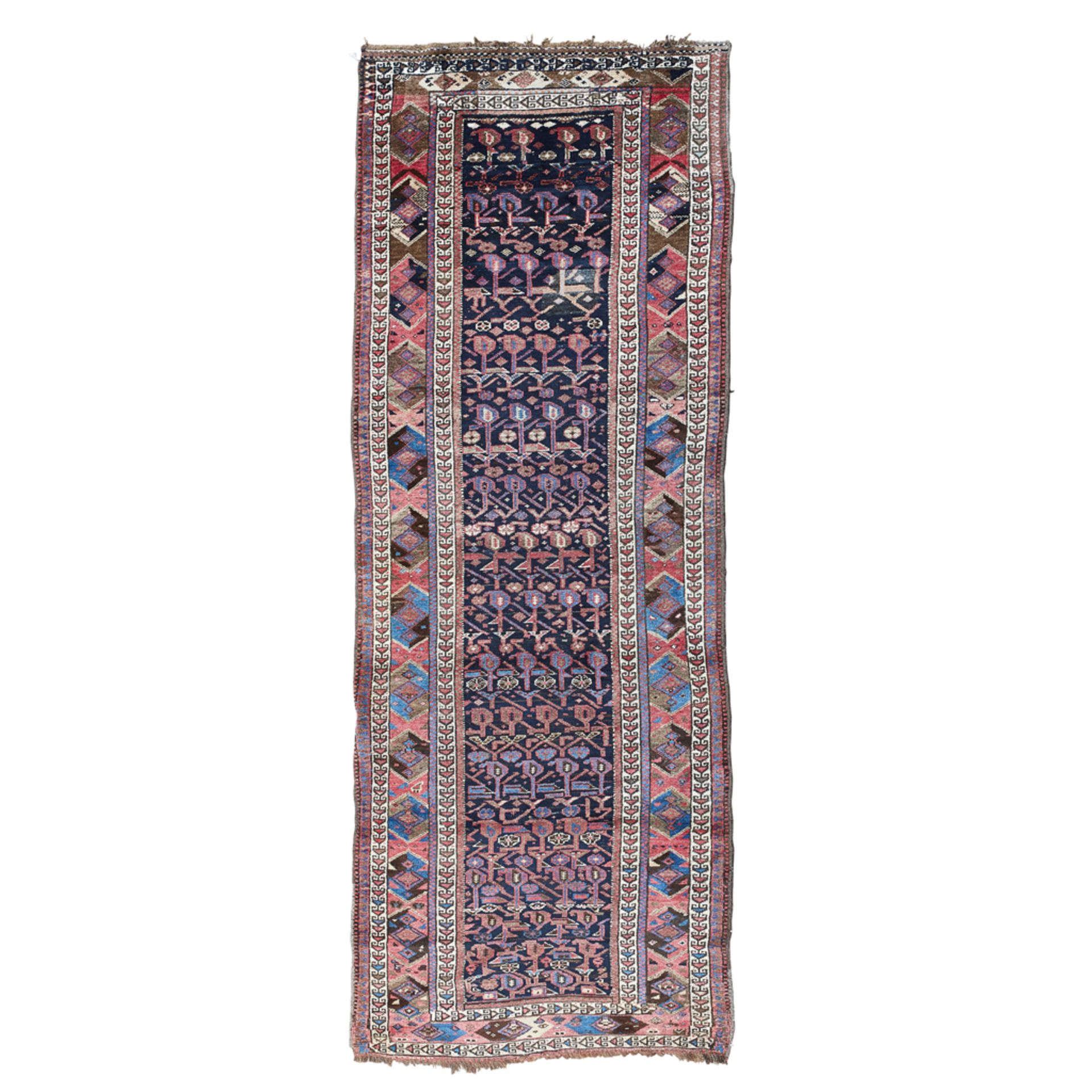 NORTHWEST PERSIAN RUNNER LATE 19TH/EARLY 20TH CENTURY the indigo field with allover stylised boteh