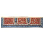 EMBROIDERED SILK 'HUNDRED BOYS' BANNERQING DYNASTY, 19TH CENTURY brightly embroidered with fine