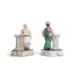 PAIR OF 'PORCELAINE DE PARIS' FIGURES OF TURKS IN OTTOMAN DRESSFRANCE MADE FOR THE TURKISH MARKET,