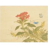 ALBUM OF TWELVE PAINTINGS OF INSECTS AND FLOWERSCHINESE SCHOOL (19TH CENTURY) ink and colour on