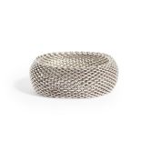 A woven 'Somerset' bracelet, Tiffany & Co composed of woven mesh links, stamped TIFFANY & CO 925