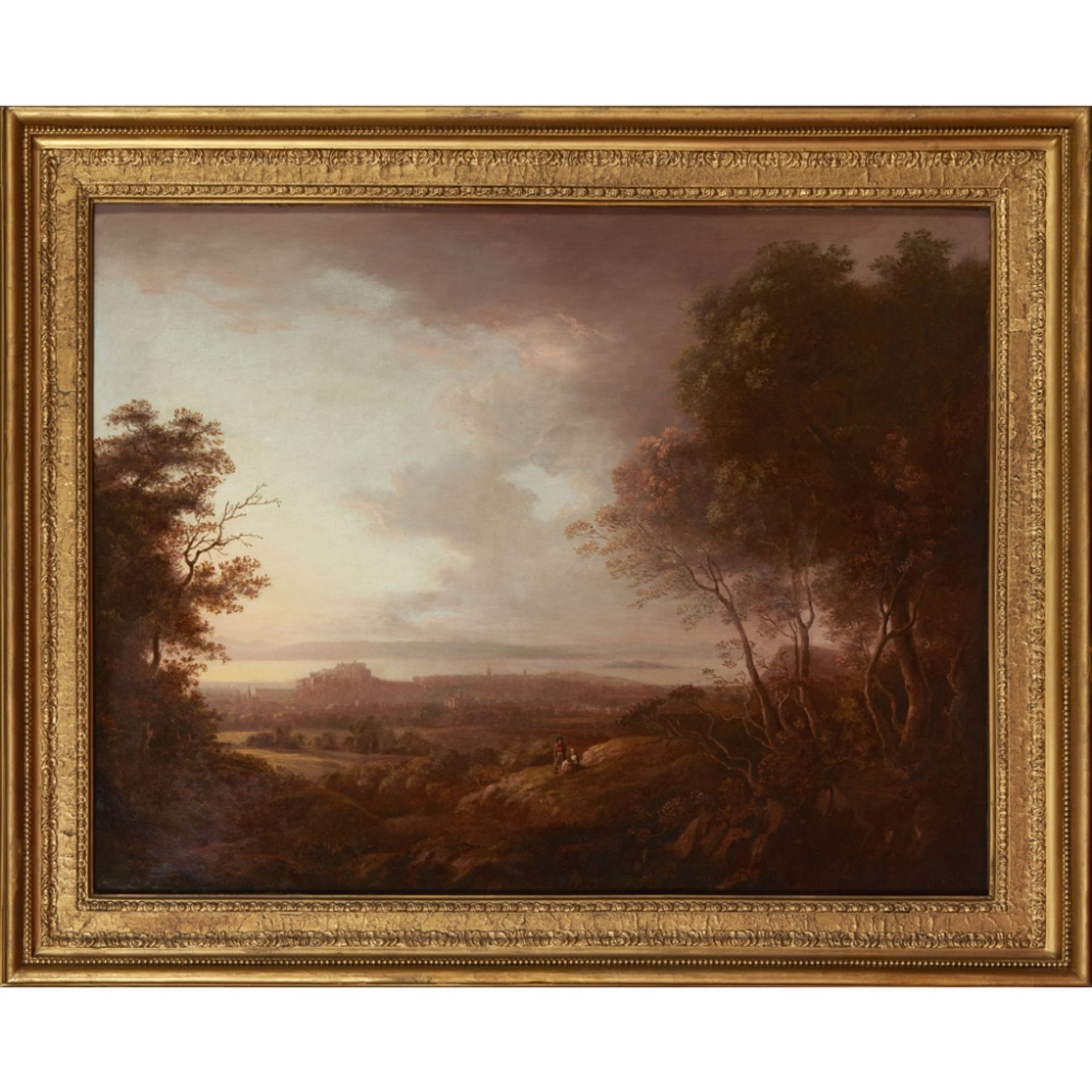 ALEXANDER NASMYTH (SCOTTISH 1758-1840)VIEW OF EDINBURGH FROM BLACKFORD HILL Oil on canvas71cm x 91cm - Image 2 of 2