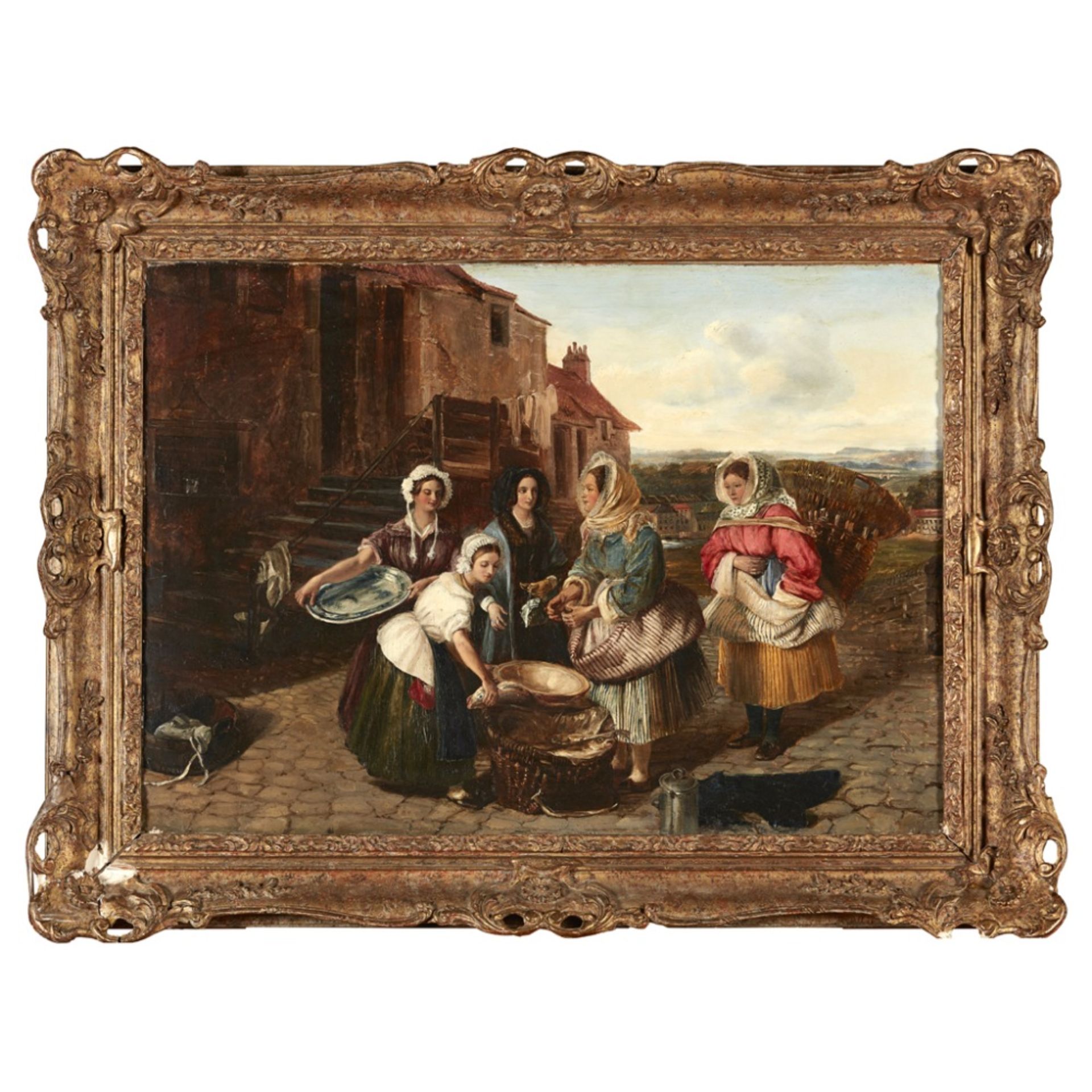 ALEXANDER CARSE (SCOTTISH C.1770-1843)EAST LOTHIAN FISHERWOMEN Signed, oil on board56cm x 76cm (22in - Image 2 of 2