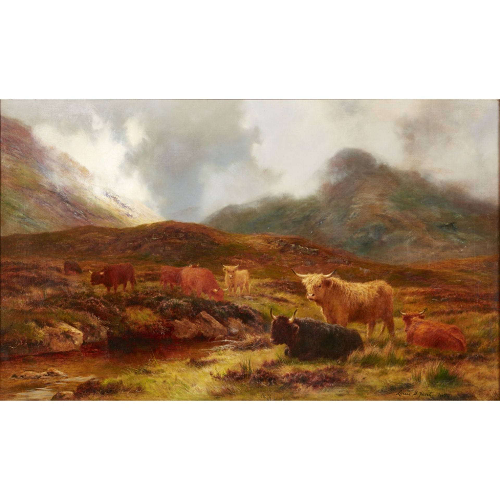 LOUIS BOSWORTH HURT (BRITISH 1856-1929)MOORLAND AT CLACHAIG, GLENCOE Signed and dated 1899, oil on