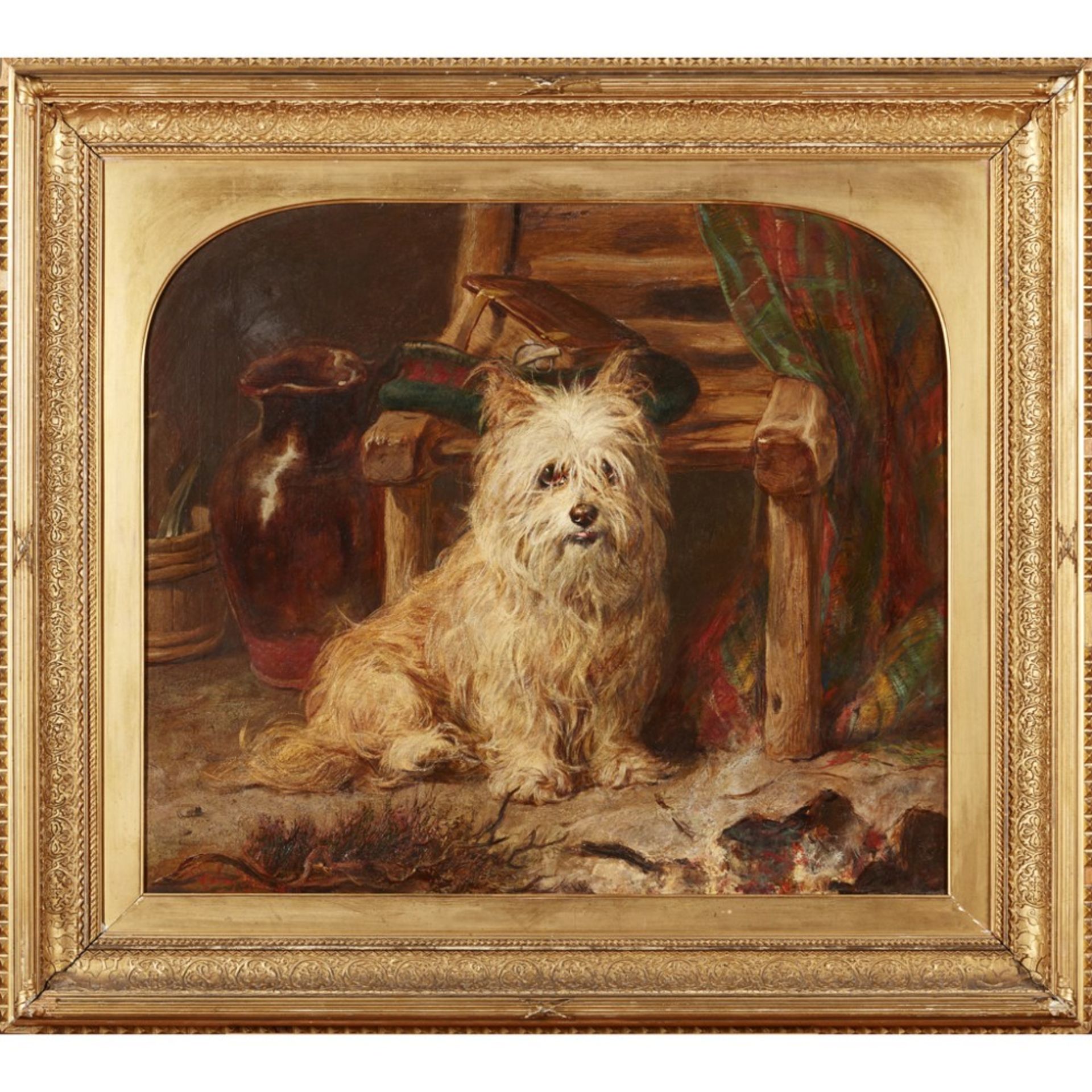 GOURLAY STEELL R.S.A. (SCOTTISH 1819-1894)PEPPER Signed and indistinctly dated 187-, oil on - Image 2 of 2