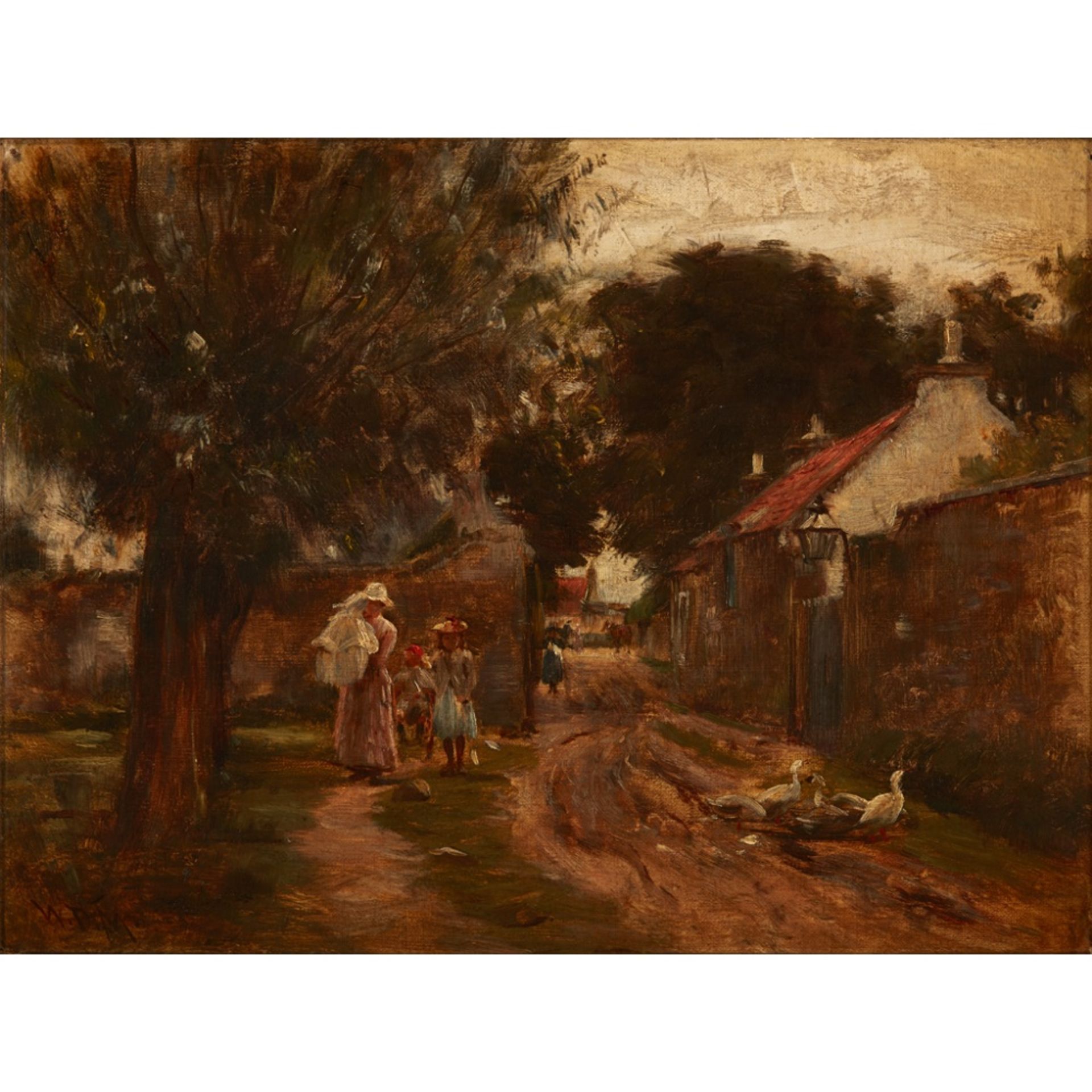 WILLIAM DARLING MCKAY R.S.A. (SCOTTISH 1844-1924)HOME FROM CHURCH Signed with initials, oil on