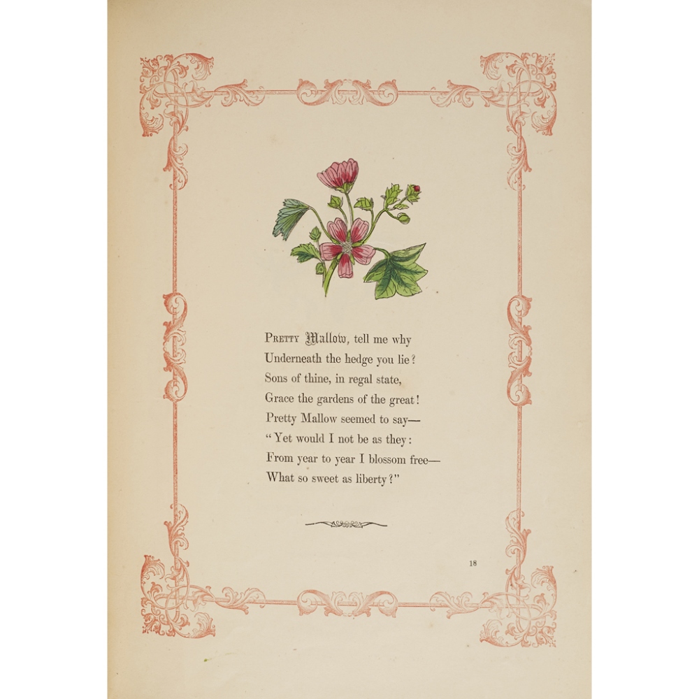 THE WILD FLOWERS OF THE ALPHABETA POEM FOR CHILDREN London: Ackermann and Co., 1858. 4to, hand- - Image 3 of 3