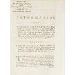 SCOTTISH PAMPHLETS,A COLLECTION OF 22 ITEMS, COMPRISING 1) Information for the Honourable Henry