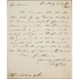 GRAFTON, AUGUSTUS HENRY FITZROY, 3RD DUKE OF, (1735-1811), PRIME MINISTER 1768-70AUTOGRAPH LETTER