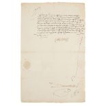 CATHERINE DE MEDICIS (1519-1589, QUEEN OF FRANCE)AUTOGRAPH LETTER SIGNED 'CATHERINE', CHAMBORD, 6[?]