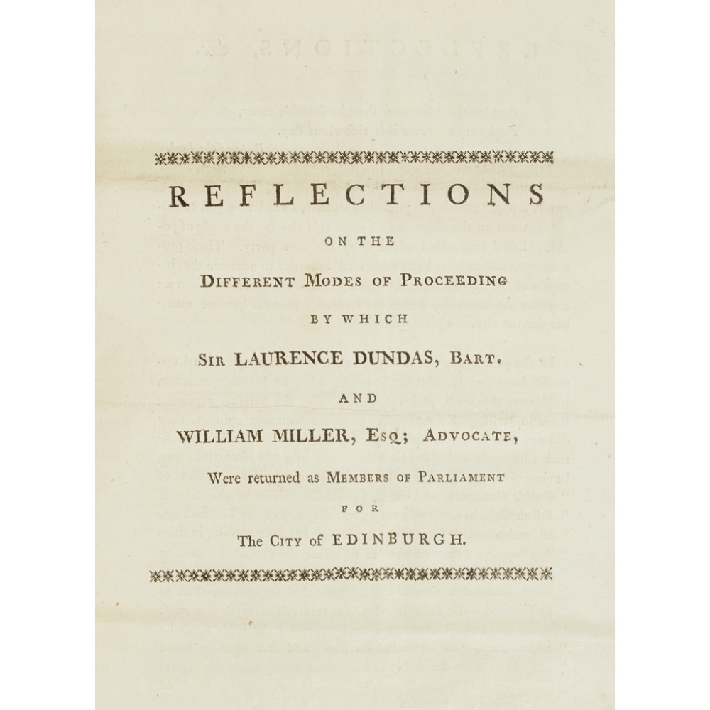 A COLLECTION OF PAPERS REGARDING THE EDINBURGH ELECTION, 1780(MANUSCRIPT INDEX AT THE FRONT), 27 - Image 2 of 3